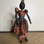 African Vintage Woman Collectible African Print Dress Doll