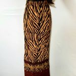 (Large) Tiger Print Brown Blouse and Long Skirt with Triangle Necklace - Image 7