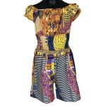 Girl Stretch African Print Romper