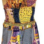 Girl Stretch African Print Romper - Image 3