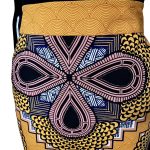 (Large) Retro Print Women Burnt Orange Women Short Skirt - Image 3