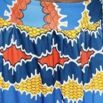 (2XL) Blue, Yellow, and Orange African Print Long Women Skirt - Image 3