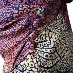 (Small) Abstract Print Women Bronzy Brown Wrapper Style Dress - Image 4