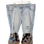 (3XL) High Waist Blue Jean Flair Out Ankara Print Women Pants - Image 4