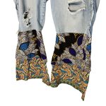 (3XL) High Waist Blue Jean Flair Out Ankara Print Women Pants - Image 5