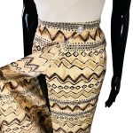 (Large) Women Vintage Beige and Brown Tribal Print Skirt/ Wrapper - Image 5