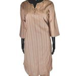 (Medium) African/ Middle Eastern Women  Peach Two Piece Long Women Blouse & Pants - Image 2