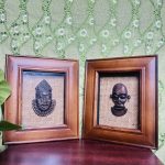 African Mask Framed Wall Home Decor (Two Pictures)