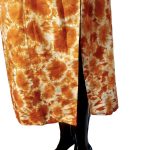 ( Medium) Orange African Tie Dye Midi Sleeveless Dress - Image 5