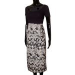 (Large) Tribal Print Black and White Women Wrapper Skirt