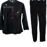 (Medium) African Nigerian Black Shirt and Pants Senator Style Outfit