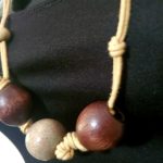 African Knotted Rope and Multicolor Beads Wooden Necklace - Image 4