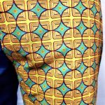 (XL) One Side African Print Men Yellow and Green Shorts - Image 2