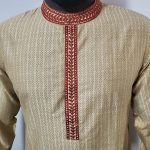 (Large) Long African/ Middle East Style Beige Men Top - Image 3