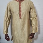 (Large) Long African/ Middle East Style Beige Men Top - Image 2