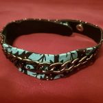 African Print Green and Black Choker/ Necklace