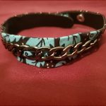 African Print Green and Black Choker/ Necklace - Image 2