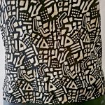 (Medium) Women Black and Beige Tribal Print Sleeveless Blouse - Image 3