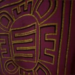 (2XL) African Women Purple Blouse with Gold and Black Designing - Image 4