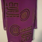 (2XL) African Women Purple Blouse with Gold and Black Designing - Image 5