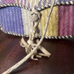 Handmade Nigerian Multicolor Bamboo Small Handbag with Leather - Image 3