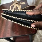 Handmade Nigerian Multicolor Bamboo Small Handbag with Leather - Image 4