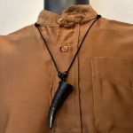 Adjustable African Black Acrylic Tooth Ethnic Tribal Necklace Jewelry - Image 2