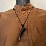 Adjustable African Black Acrylic Tooth Ethnic Tribal Necklace Jewelry