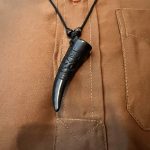 Adjustable African Black Acrylic Tooth Ethnic Tribal Necklace Jewelry - Image 3
