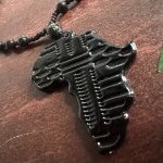 Black Beaded Tribal Africa Pendant Acrylic Ethnic Necklace Jewelry - Image 4