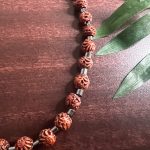 African Orange Tribal Circular Bead & Gray Marble Ethnic Necklace Jewelry - Image 3
