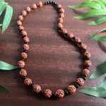 African Orange Tribal Circular and Black Bead Ethnic Necklace Jewelry