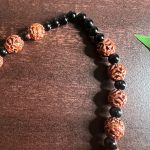 African Orange Tribal Circular and Black Bead Ethnic Necklace Jewelry - Image 3