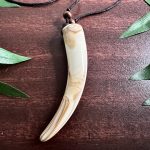 Adjustable African Beige Acrylic Shark Tooth Ethnic Tribal Necklace Jewelry - Image 2