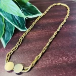 Gold Long Circle Connection Chain Necklace
