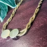 Gold Long Circle Connection Chain Necklace - Image 5
