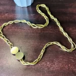 Gold Long Circle Connection Chain Necklace - Image 3