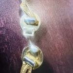 Gold Long Circle Connection Chain Necklace - Image 9