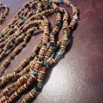 One African Stretchy Brown waist beads, Belly Beads - Image 2
