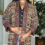 (One Size) Vintage Black & Burgundy Tribal Print Women Duster - Image 3