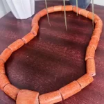 Igbo Nigerian Orange Coral Beads - Image 2