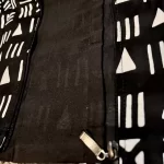 All of Africa Black and White Tribal Print Zip Up Blouse - Image 4