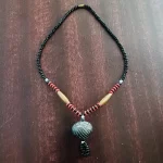 Tribal Print Unisex Multi Color Round Pendant Necklace