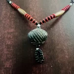 Tribal Print Unisex Multi Color Round Pendant Necklace - Image 4