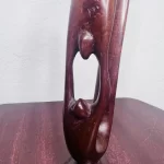 Brown Wooden African Circle of Love Carving - Image 3