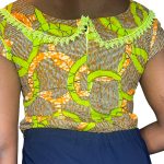 (XL) Ankara Print African Lime Green Circled Women Blouse - Image 5