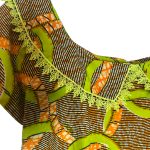 (XL) Ankara Print African Lime Green Circled Women Blouse - Image 7