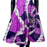 Shades of Purple African Print Women Flair Out MIDI Dress - Image 6
