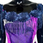 Shades of Purple African Print Women Flair Out MIDI Dress - Image 5
