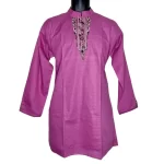 (Medium) Pink Mid East Style African Men Long Formal Top/ Shirt